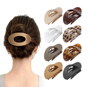 Tengantongda front packaging showing eight matte flat hair clips, convenient set