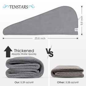 TENSTARS coral velvet close-up showing plush 320GSM fibers for faster absorbency benefit