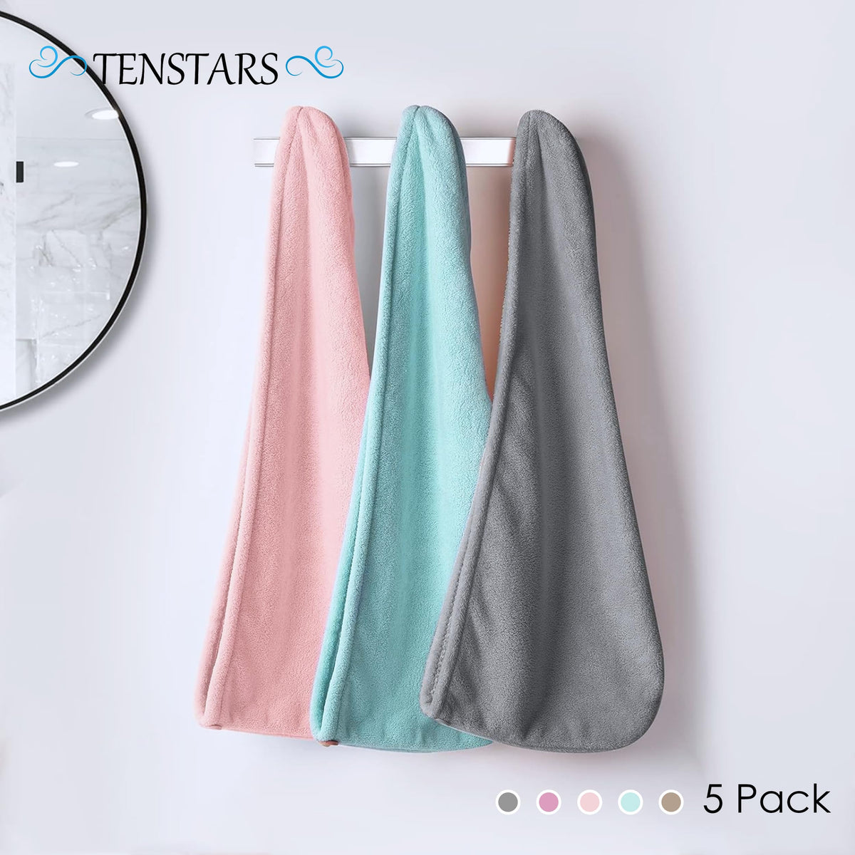 TENSTARS folded towel inside travel bag illustrating compactness and easy packing benefit
