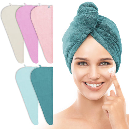 TENSTARS five-color pack front view showing quick-dry towels and benefits