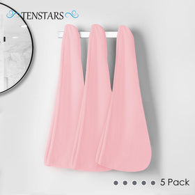 TENSTARS woman wearing towel wrap in bathroom shows hands-free drying benefit