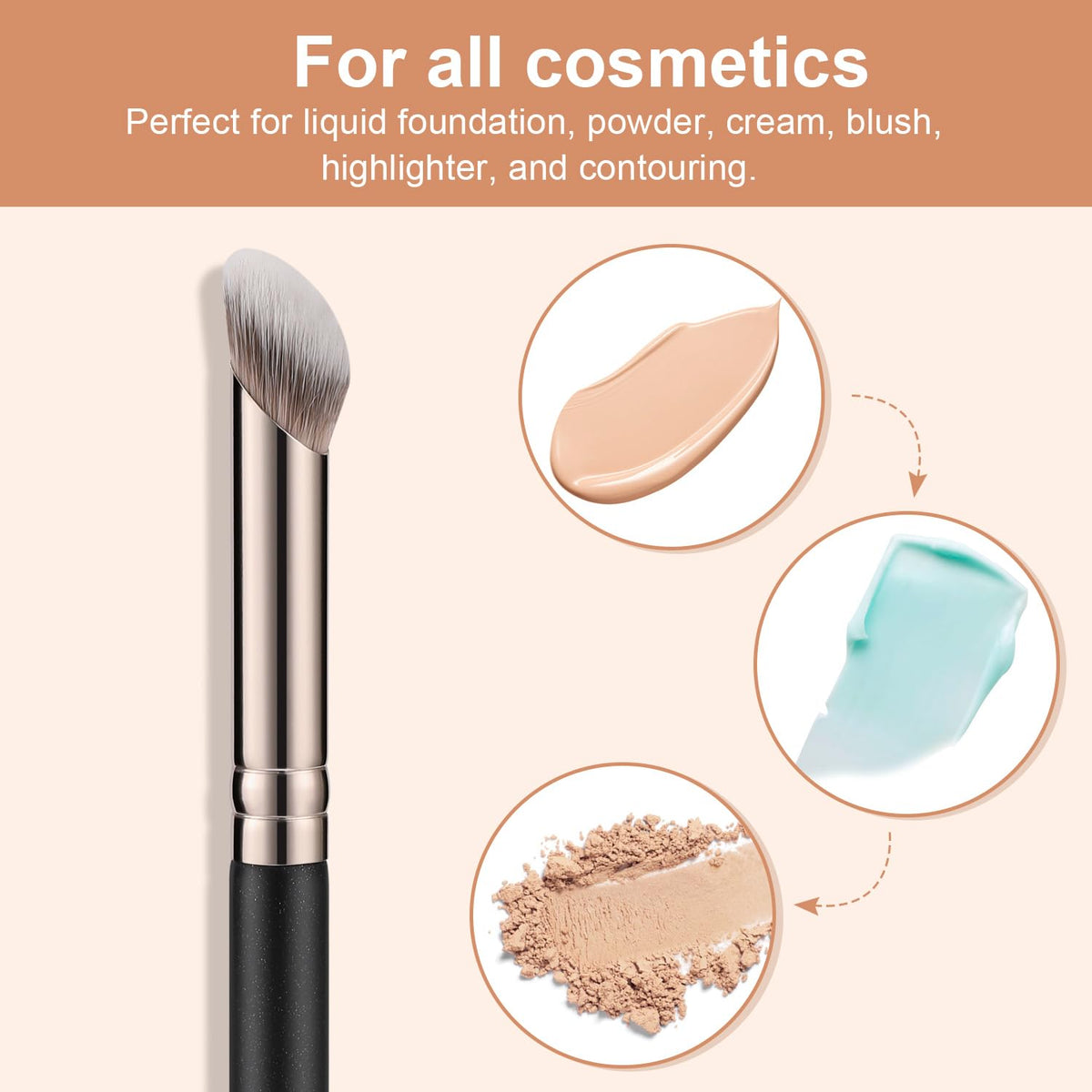TEOYALL angled brush head detail for precise under-eye application