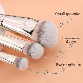 TEOYALL large foundation brush close-up bristles for smooth coverage