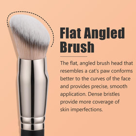 TEOYALL medium brush angled detail and ferrule for controlled blending