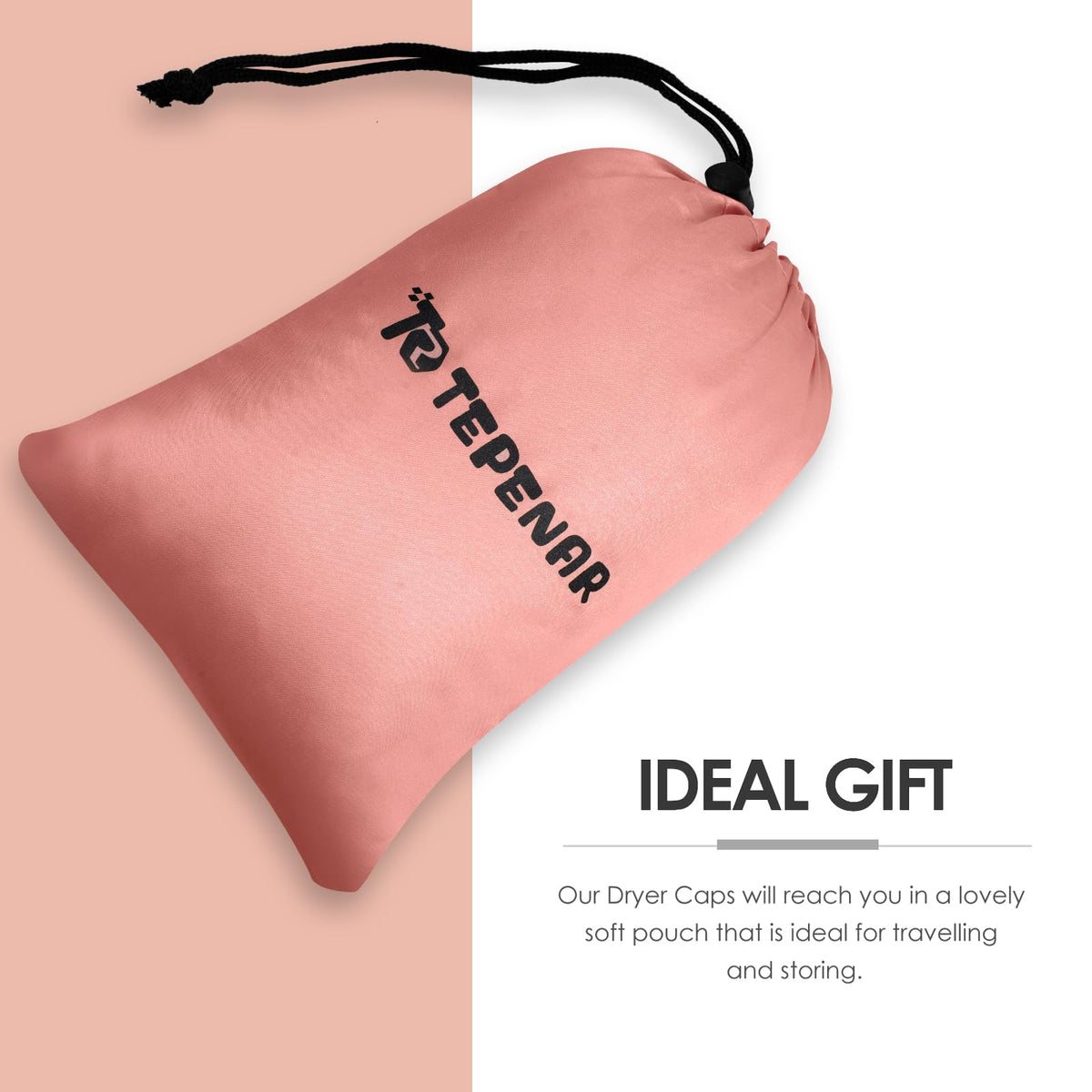 TEPENAR bonnet packed in travel bag ready for portable salon-style styling on trips