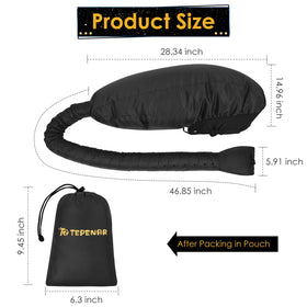 TEPENAR side profile with soft neck cloth protecting skin during drying