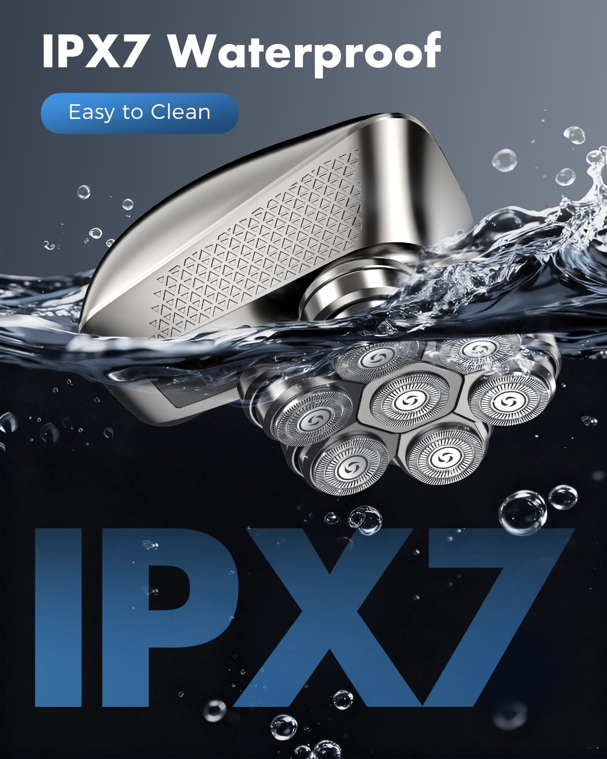 TEPOTZ being used in shower demonstrating waterproof wet shave convenience