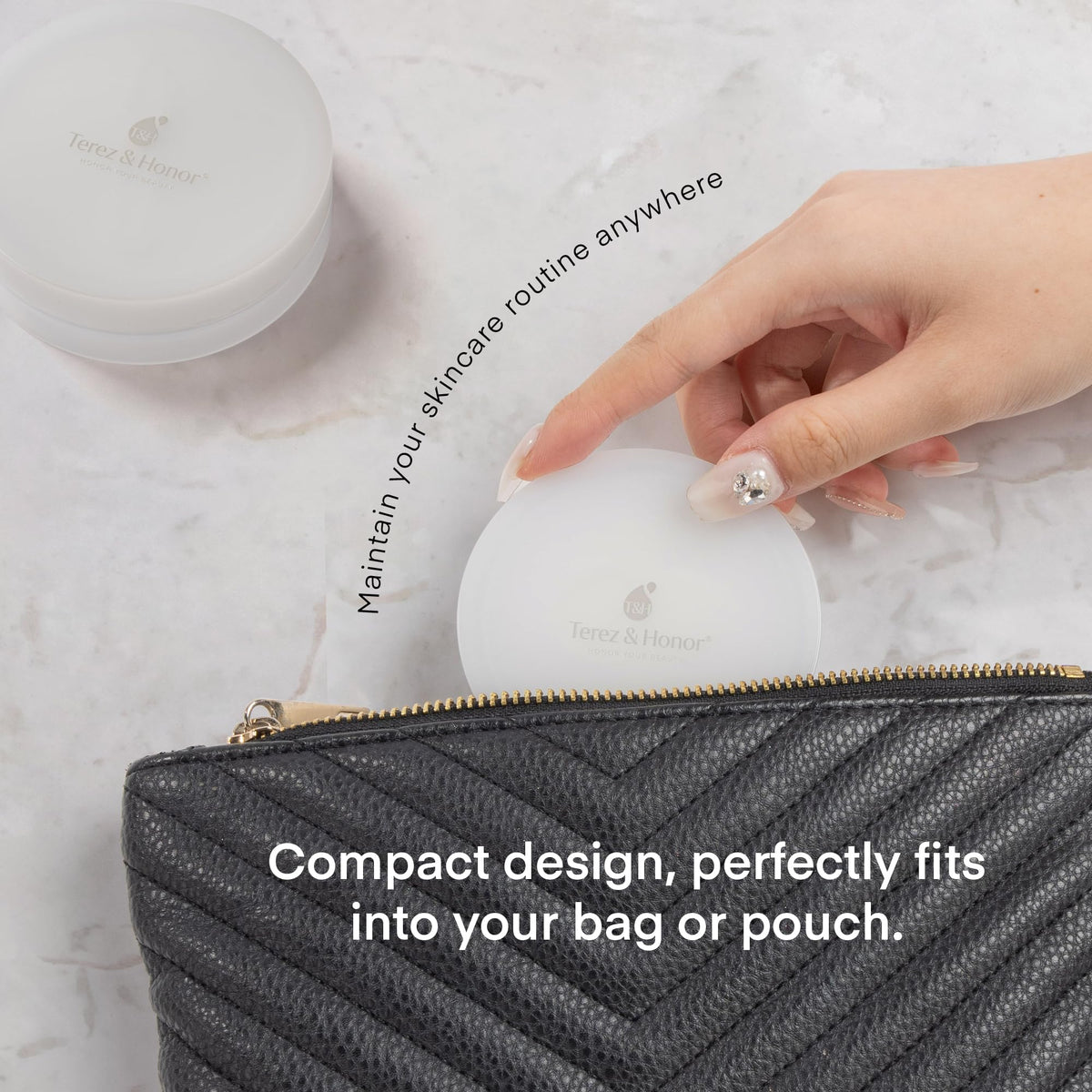 TEREZ & HONOR hand-held comparison showing portable, lightweight benefit