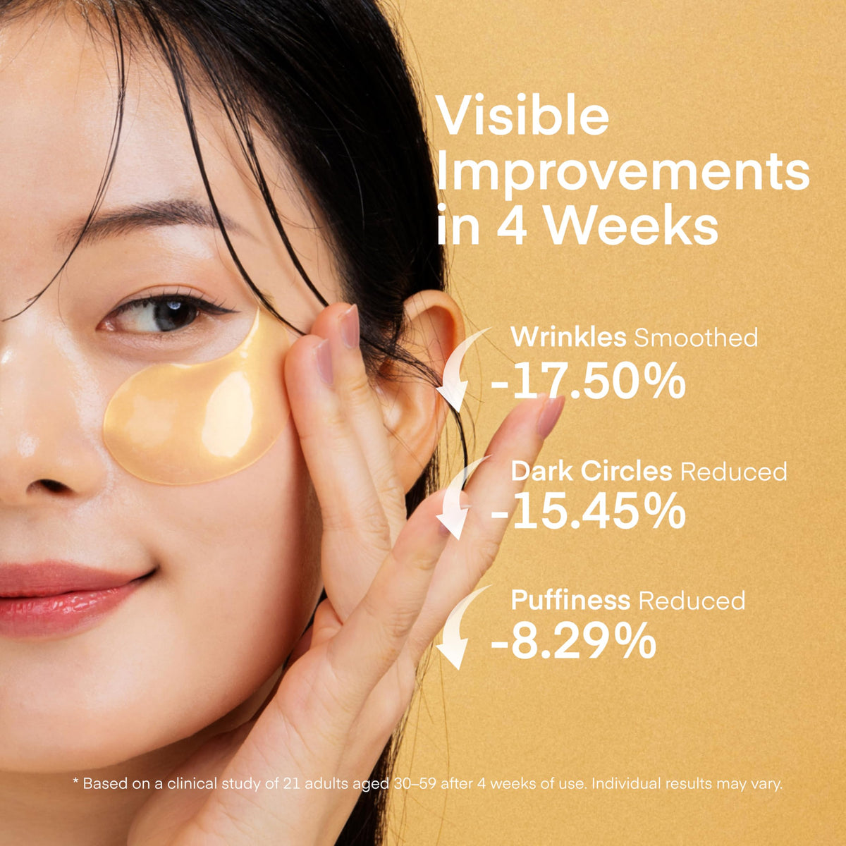 TEREZ & HONOR hydrogel texture close-up highlighting cushy material for comfortable under-eye wear