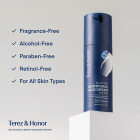 TEREZ & HONOR jar beside sunscreen showing layers under SPF daily routine