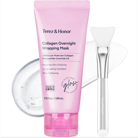 TEREZ & HONOR front packaging showing collagen night wrap benefits