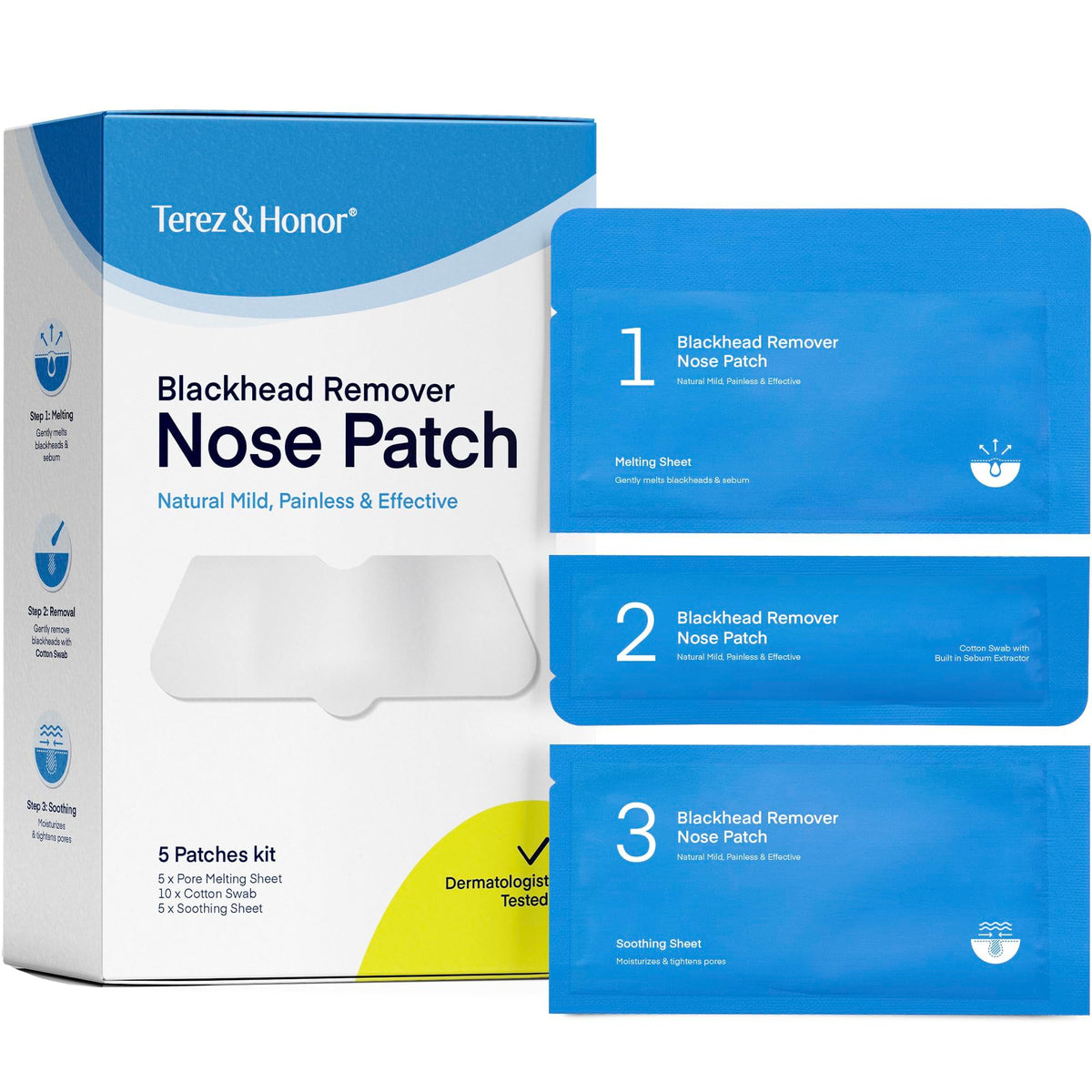 TEREZ & HONOR front packaging showing kit contents and benefits