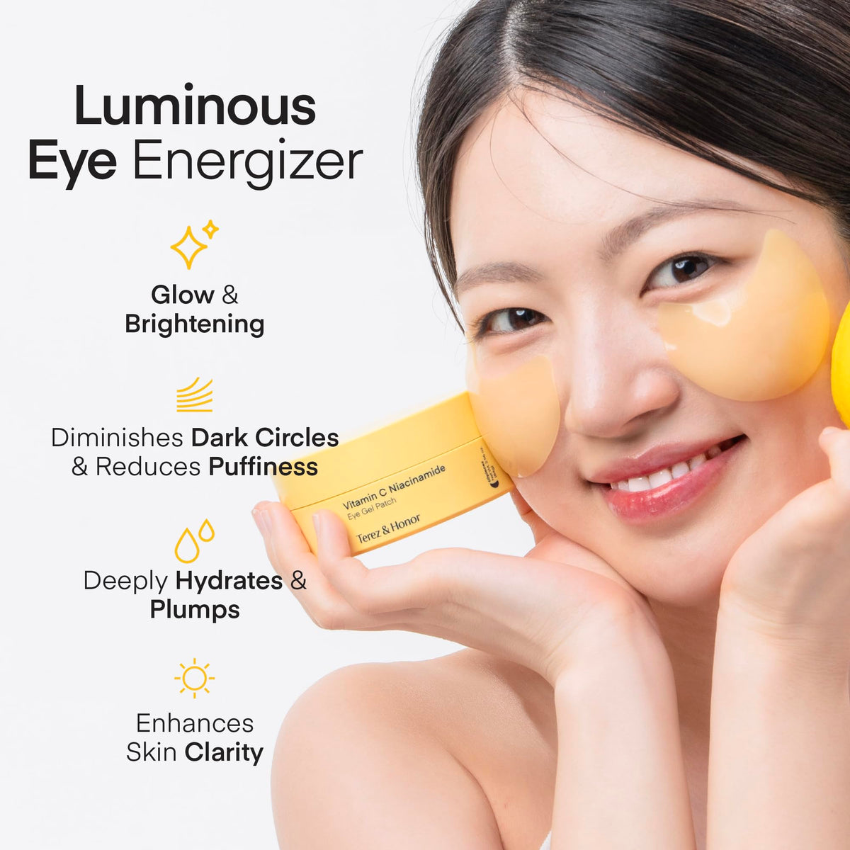 Terez & Honor hydrogel texture close-up highlighting smooth, cooling hydration