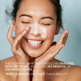 TEREZ & HONOR model applying patch on nose showing easy home use