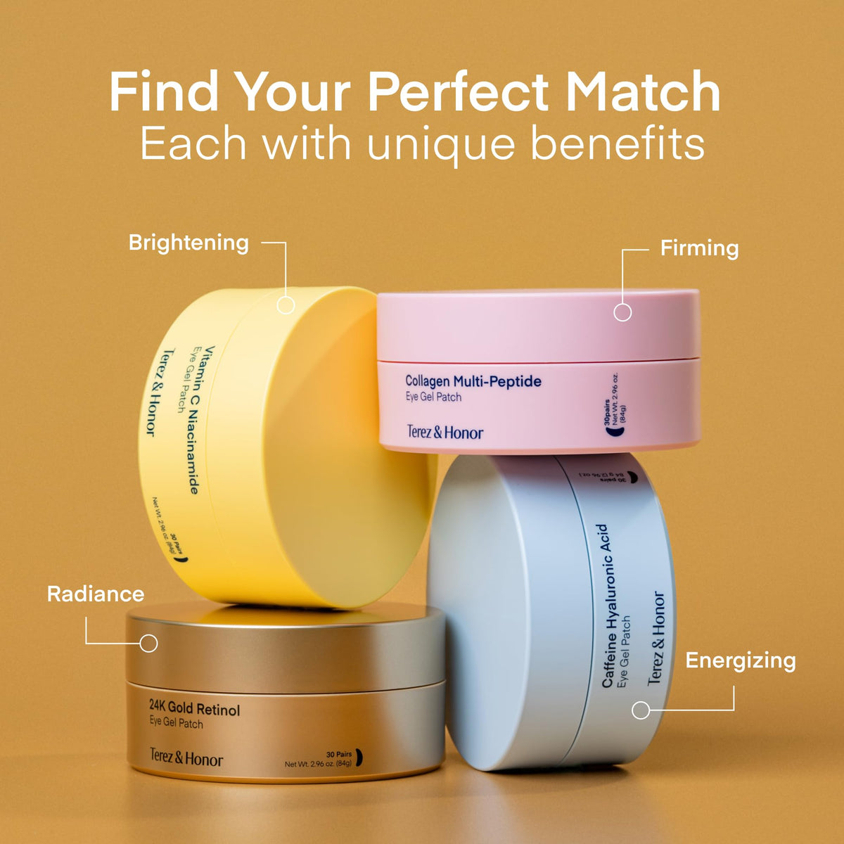 TEREZ & HONOR open tray revealing 30 pairs, benefit of multiple treatments in one pack