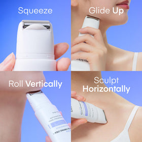 TEREZ & HONOR cream being spread on neck skin, fast absorption and non-sticky finish