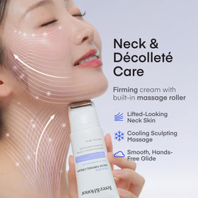 TEREZ & HONOR stainless-steel roller close-up, soothing cooling massage for tighter-feeling skin