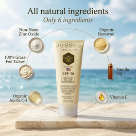 Terra Lotus applying sunscreen to face demonstrating easy layering benefit