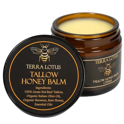 Terra Lotus front jar showing label and citrus scent, highlighting clean ingredients