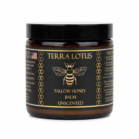 Terra Lotus front jar unscented balm showing clean label and jar benefit