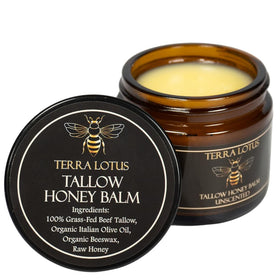 Terra Lotus front jar view showing label and clean packaging, highlights purity