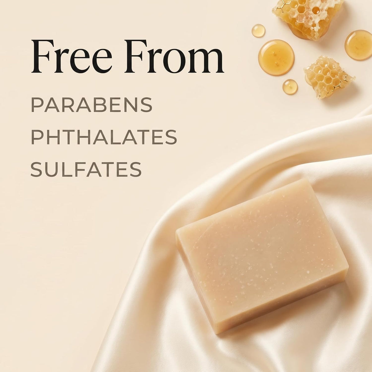 Terra Lotus creamy lather texture from the soap demonstrating gentle cleansing