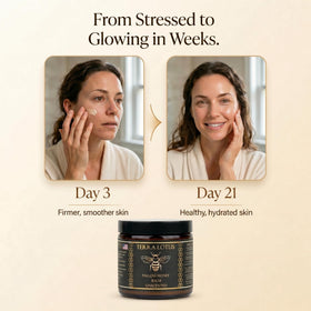 Terra Lotus jar on bedside table illustrating nighttime moisturizing routine benefit