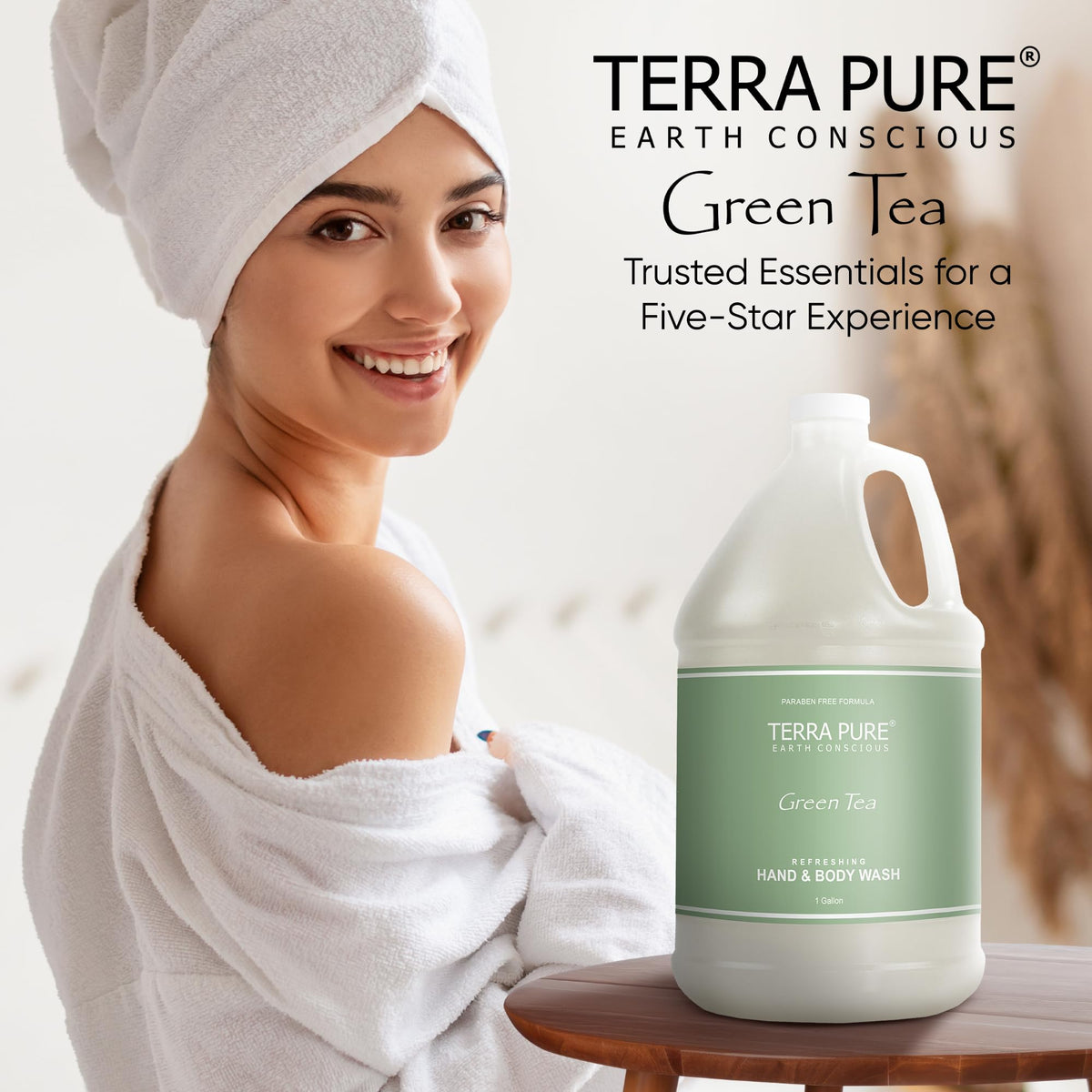 Terra Pure in bathroom lifestyle scene enhancing guest experience