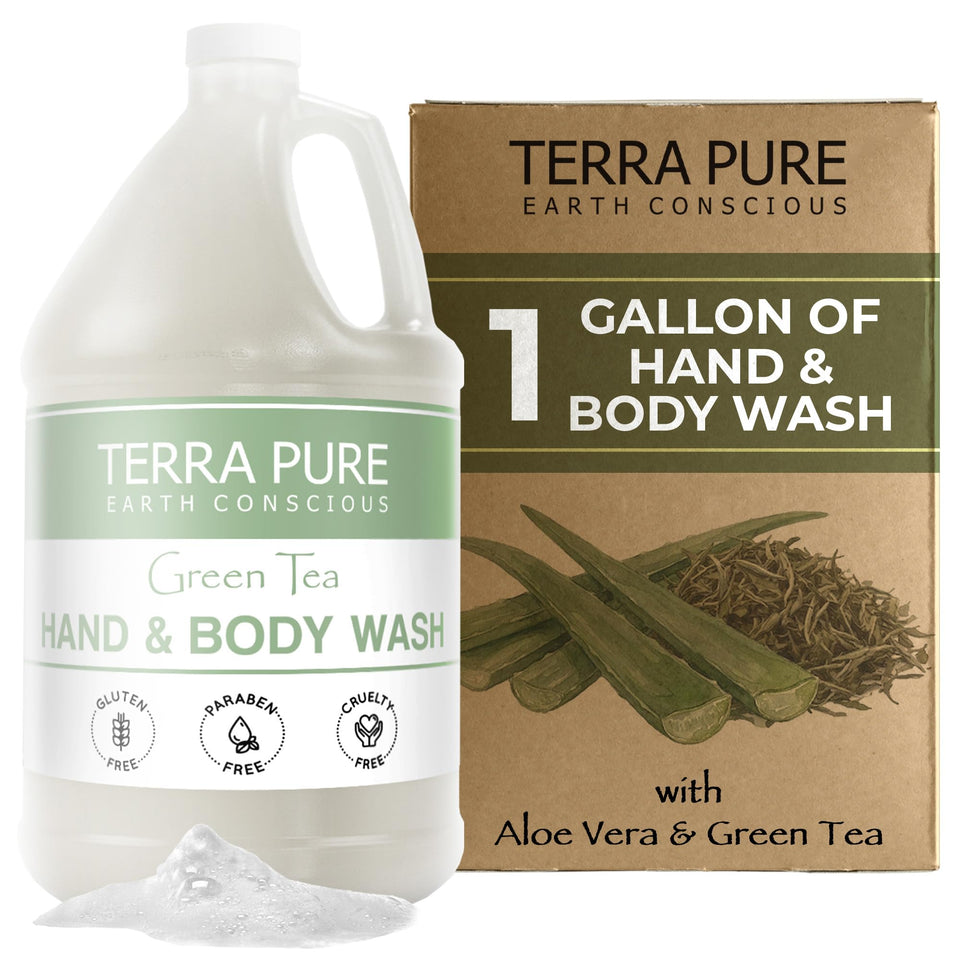Terra Pure front view gallon jug showing brand and refill benefit