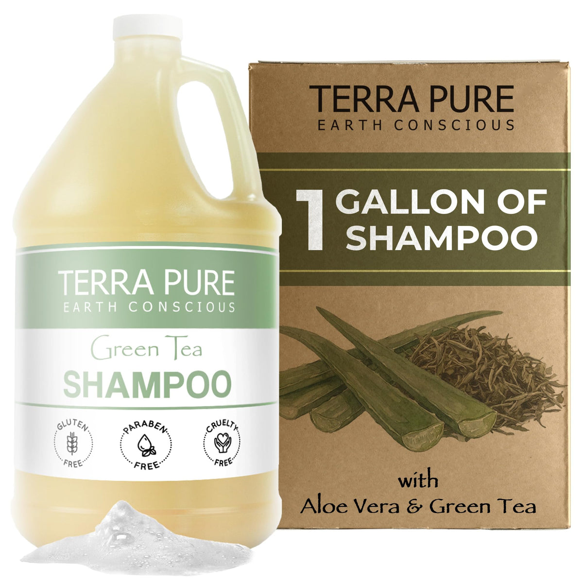 Terra Pure gallon front label showing product and refill benefit