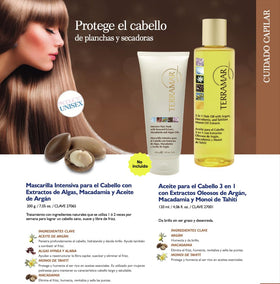Terramar applied to damp hair during styling to detangle and protect from heat for smoother results