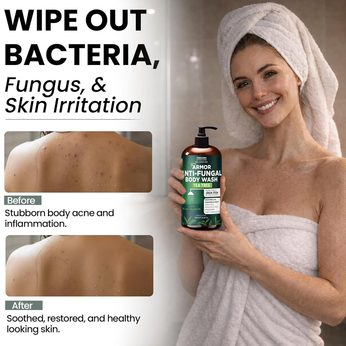 Terramed soap lather texture demonstrating gentle cleansing foam
