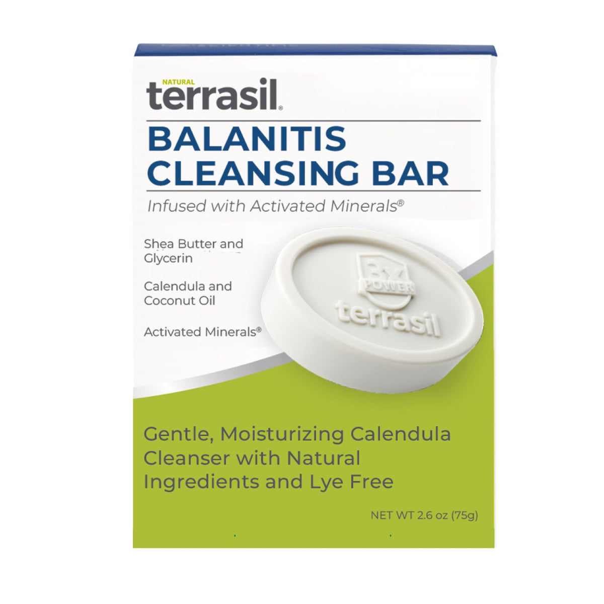 terrasil front packaging showing product and benefits for sensitive skin