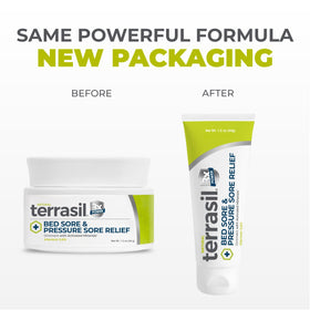 terrasil opened tube showing creamy texture and easy-spread benefit for application