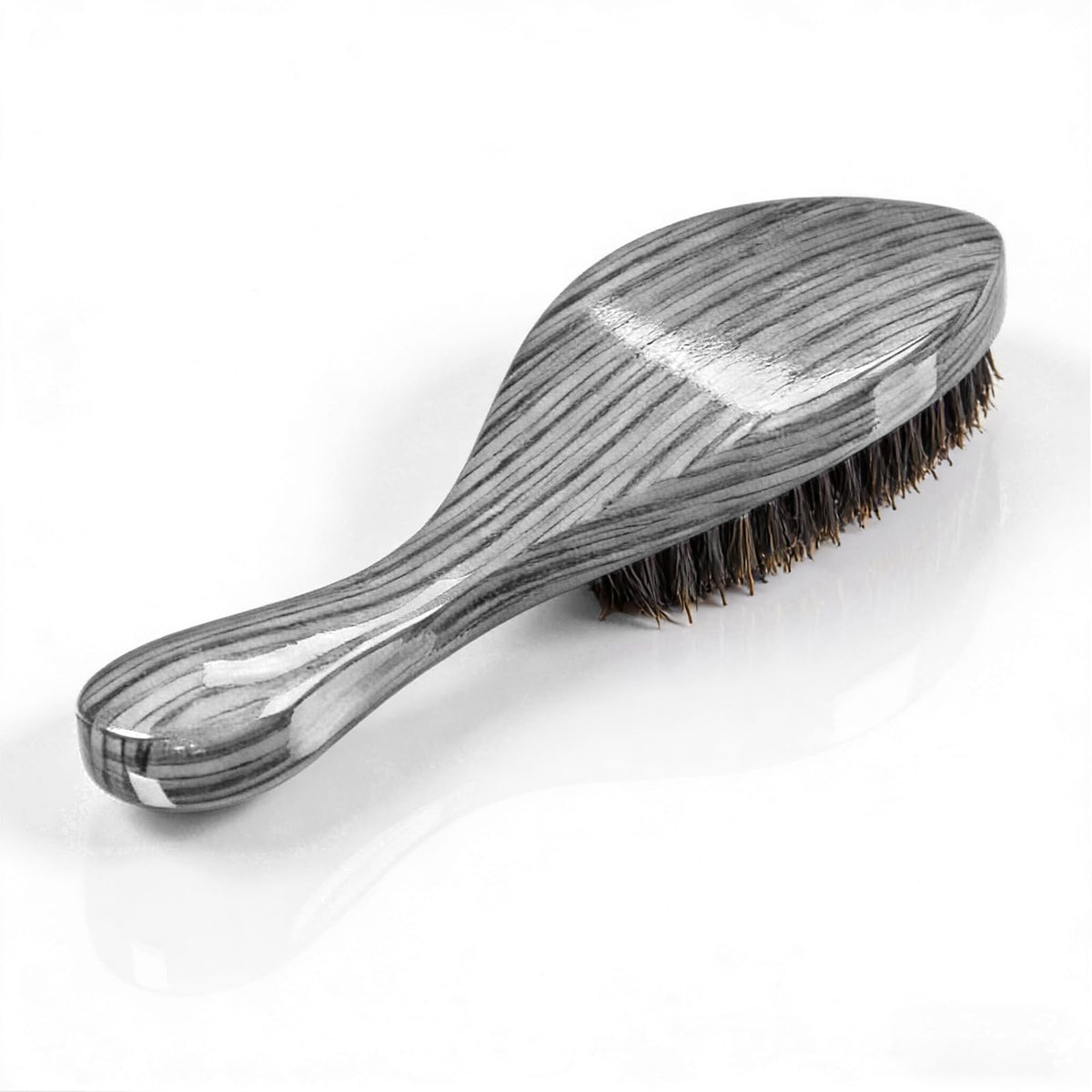 Terrilee close-up of nylon and boar bristles delivering firm control and quicker wave formation