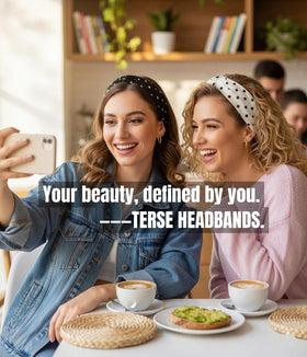 TERSE flatlay of all six headbands showing coordinated designs