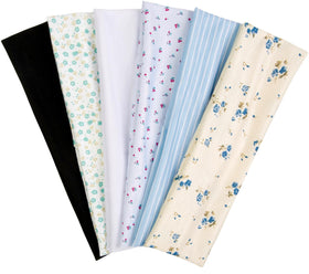 TERSE front pack of seven headbands showing color variety and quick styling benefit