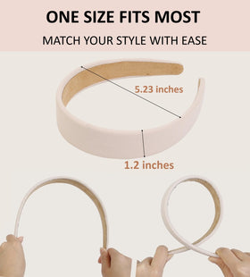 TERSE headbands stacked flat lay highlighting variety and fit