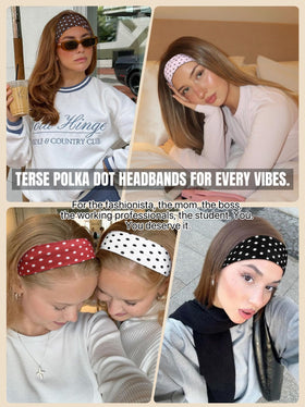 TERSE headband styled with a casual outfit for a retro look