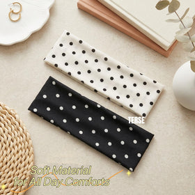TERSE close-up of polka dot pattern highlighting classic contrast