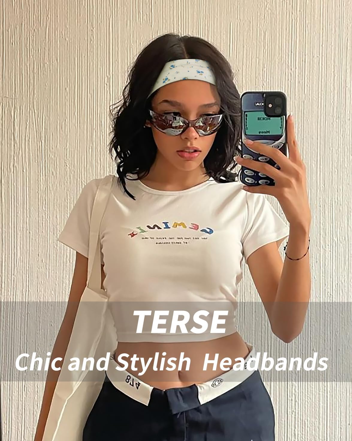 TERSE headband beside ruler to show 2.2-inch width for balanced coverage
