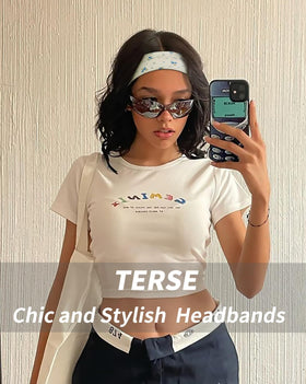TERSE headband beside ruler to show 2.2-inch width for balanced coverage
