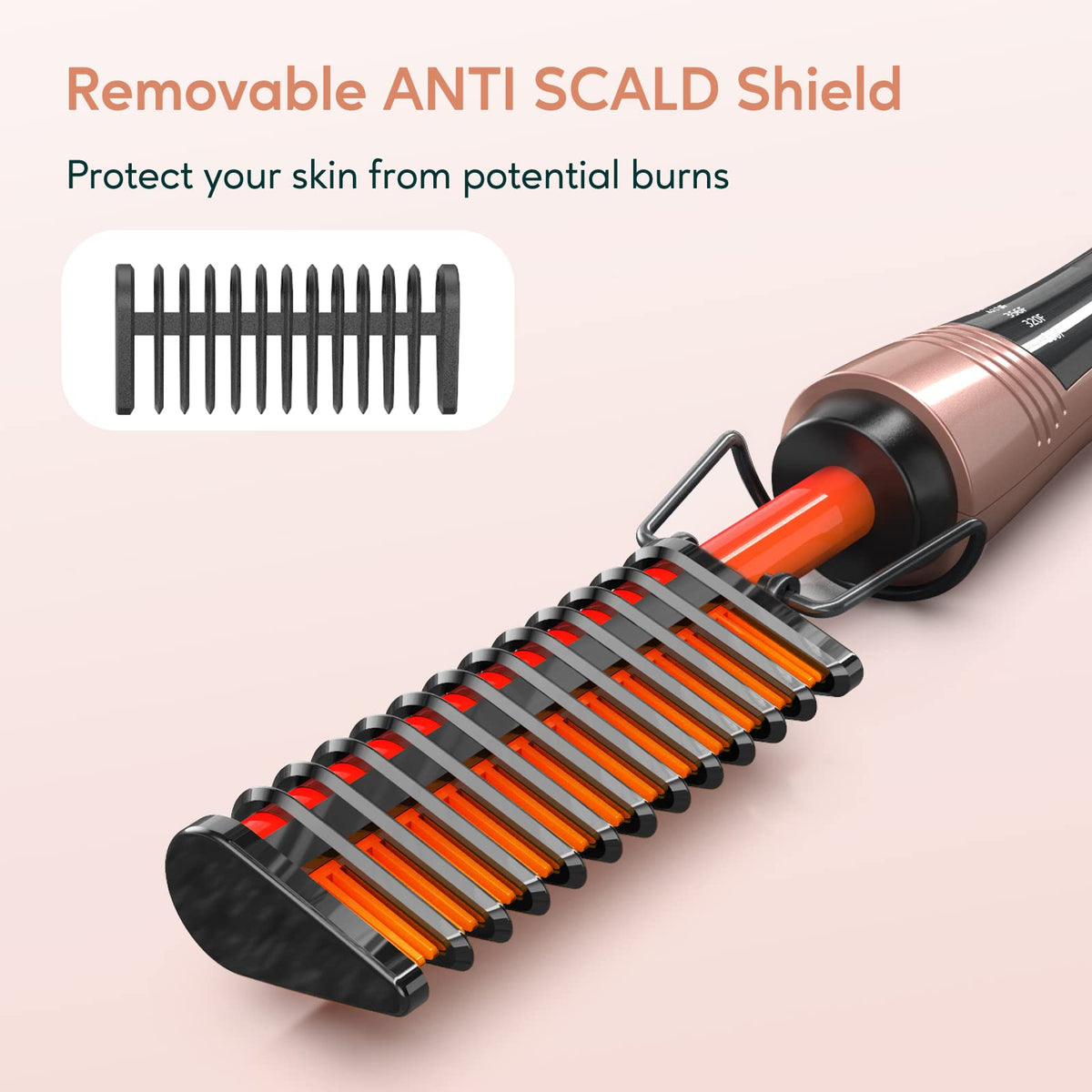 Terviiix close-up of keratin and argan oil infused teeth reducing frizz and improving shine