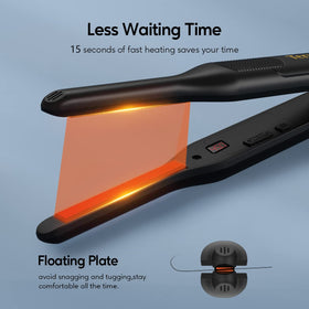Terviiix small straightener styling a beard for neat, low-damage facial hair grooming