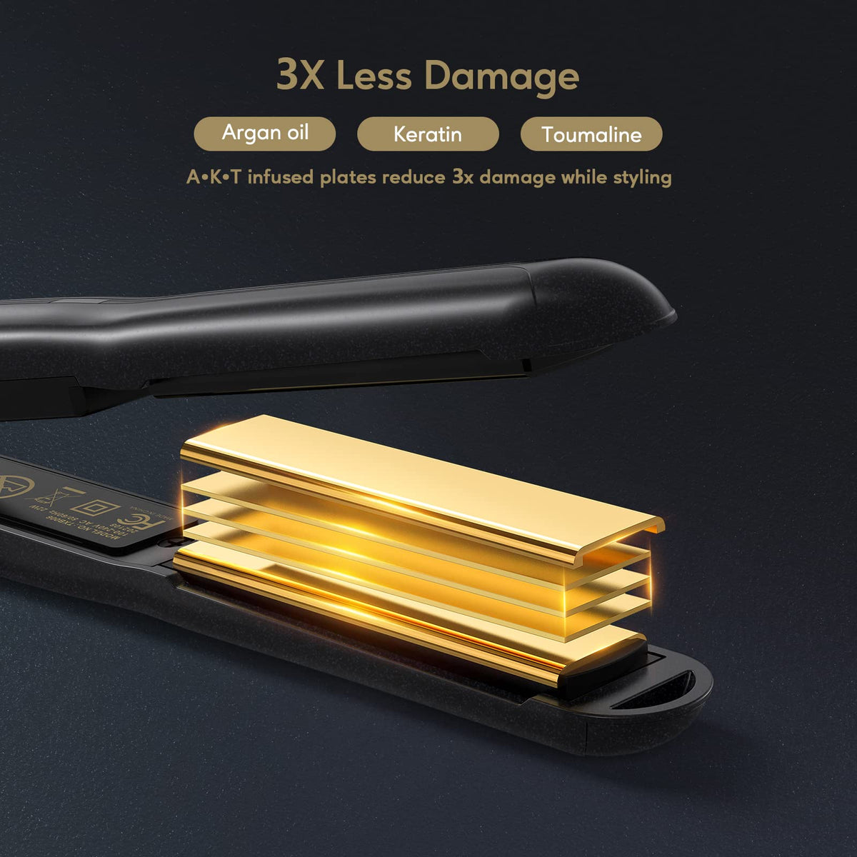Terviiix straightener used on beard for quick grooming and neat facial hair shaping