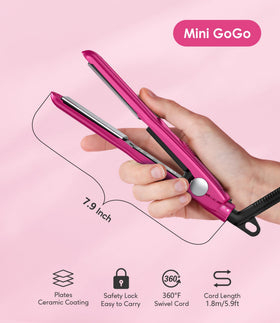 Terviiix held in hand to show size and lightweight benefit for purse portability
