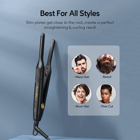 Terviiix flat iron with travel pouch and dual-voltage plug for convenient worldwide use