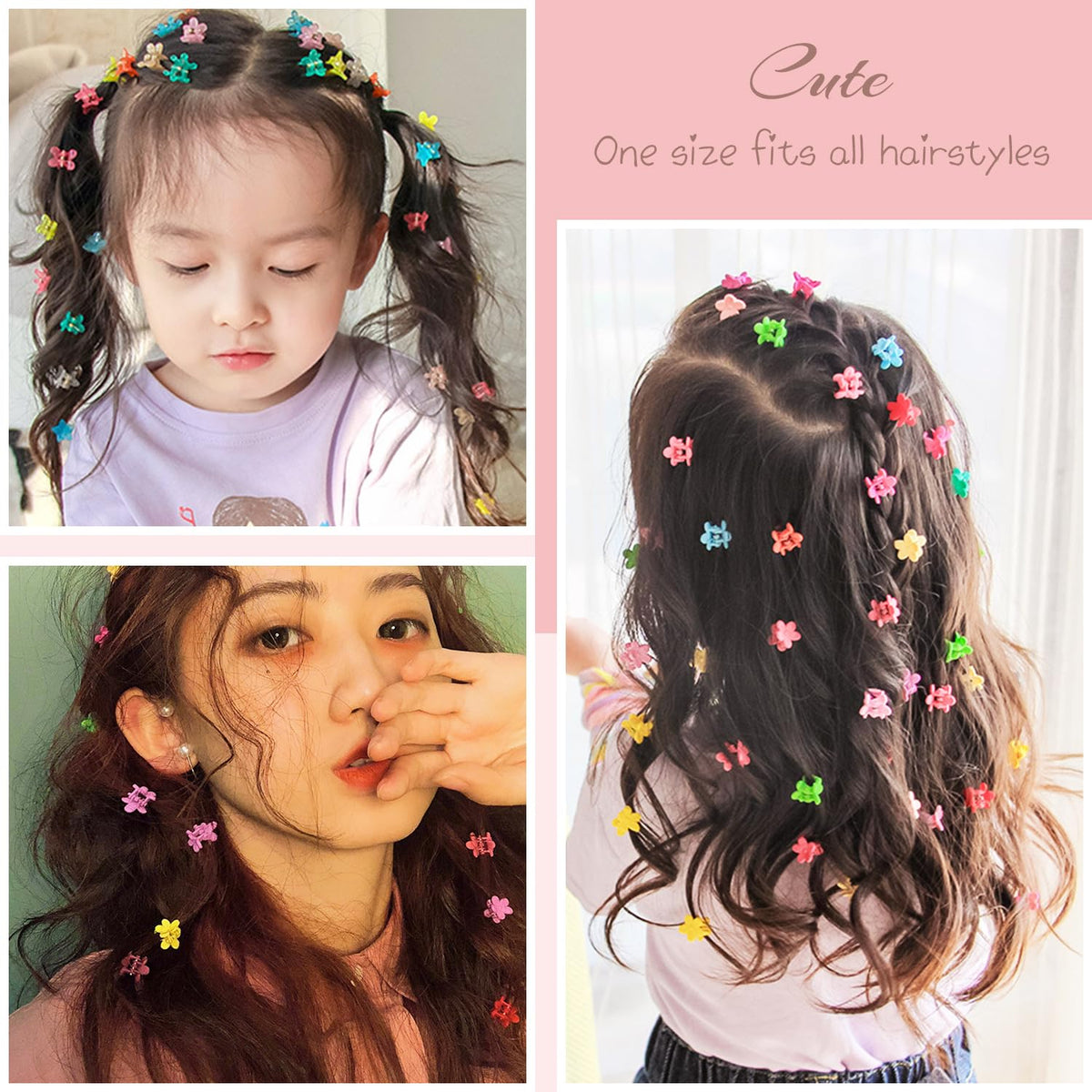 Tetizo mini clips worn by child demonstrating secure hold and playful look