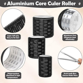 Tetutor roller secured in hair creating smooth curls and lasting volume