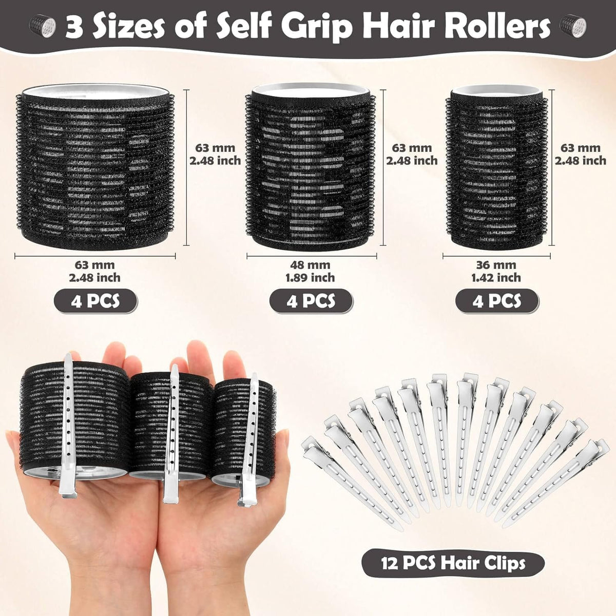 Tetutor rollers and twelve stainless steel clips laid out showing kit contents